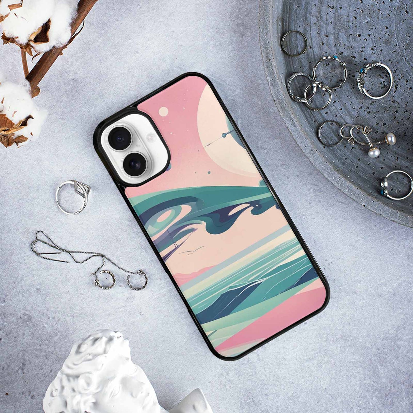 iPhone 16 Plus Case — 1930s European Surrealist Art Style Dreamlike, Customized Protective Case