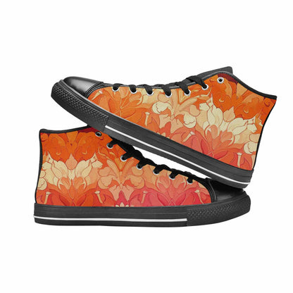 MEN'S Lesbian Flag Color High Top Canvas Aesthetic Custom Shoes