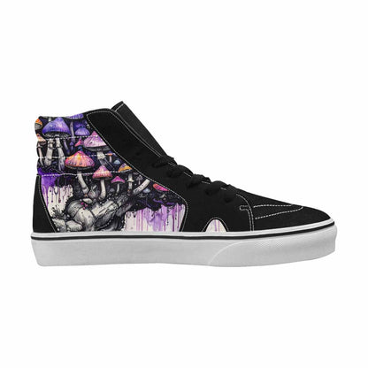 MEN'S Rainbow Drip Mushrooms High Top Canvas Vibrant Chaos Sneakers
