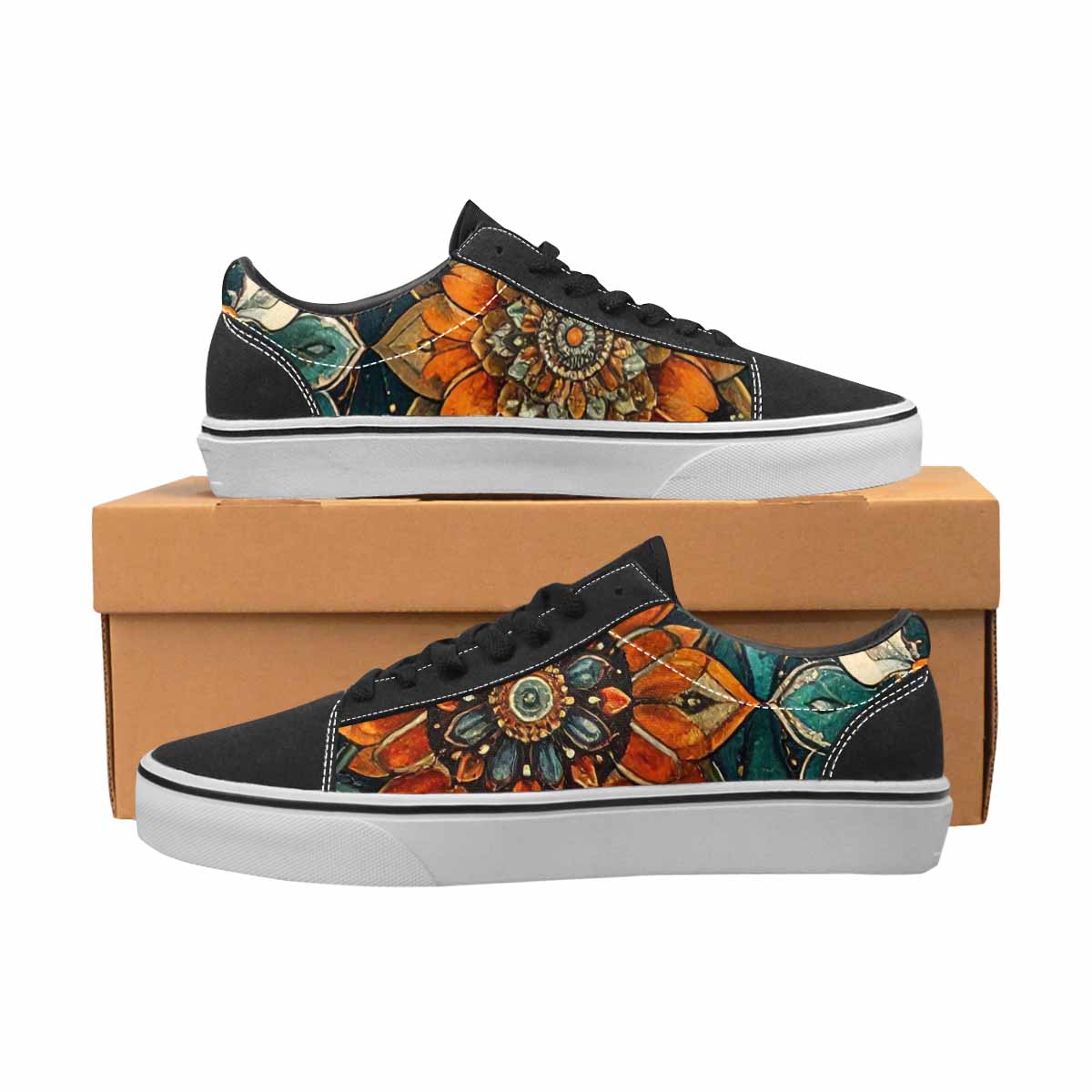 MEN'S Mandala Canvas Lace-Up Wallpaper Art Sneakers