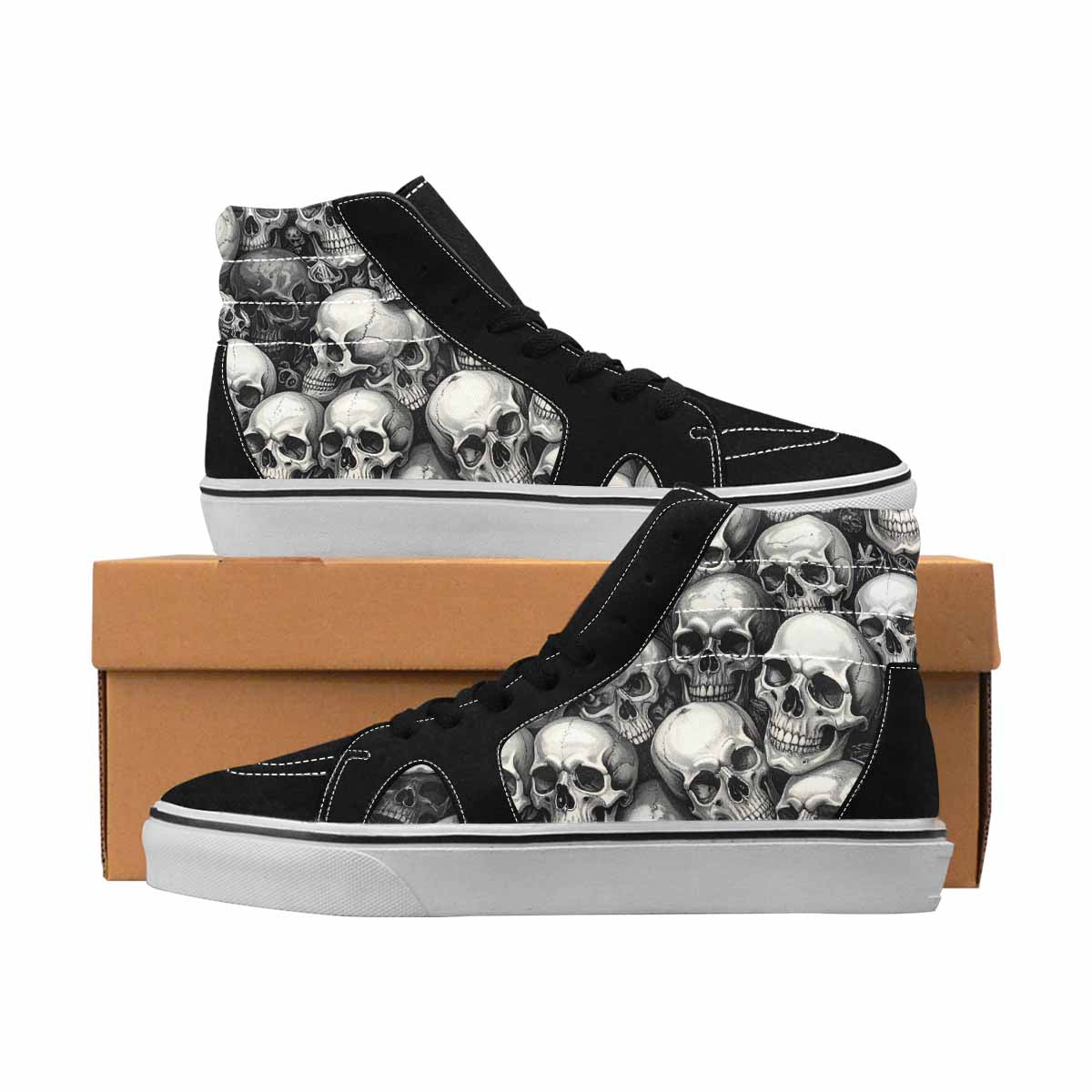 MEN'S Skull Splatter Black White 6 Ferion