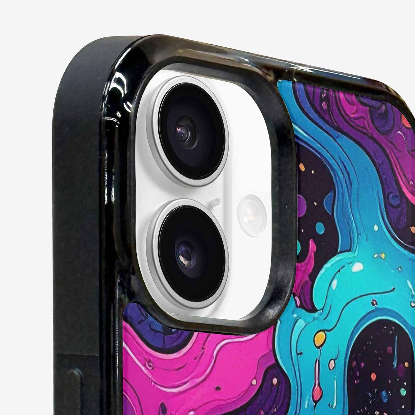 iPhone 16 Case — Neon Drip Galaxy Custom, Custom Designed Case Cover