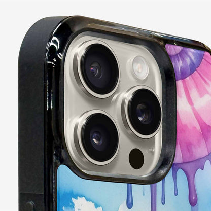 iPhone 16 Pro Case — Dripping Tie Dye Spiral, Custom Art Phone Cover