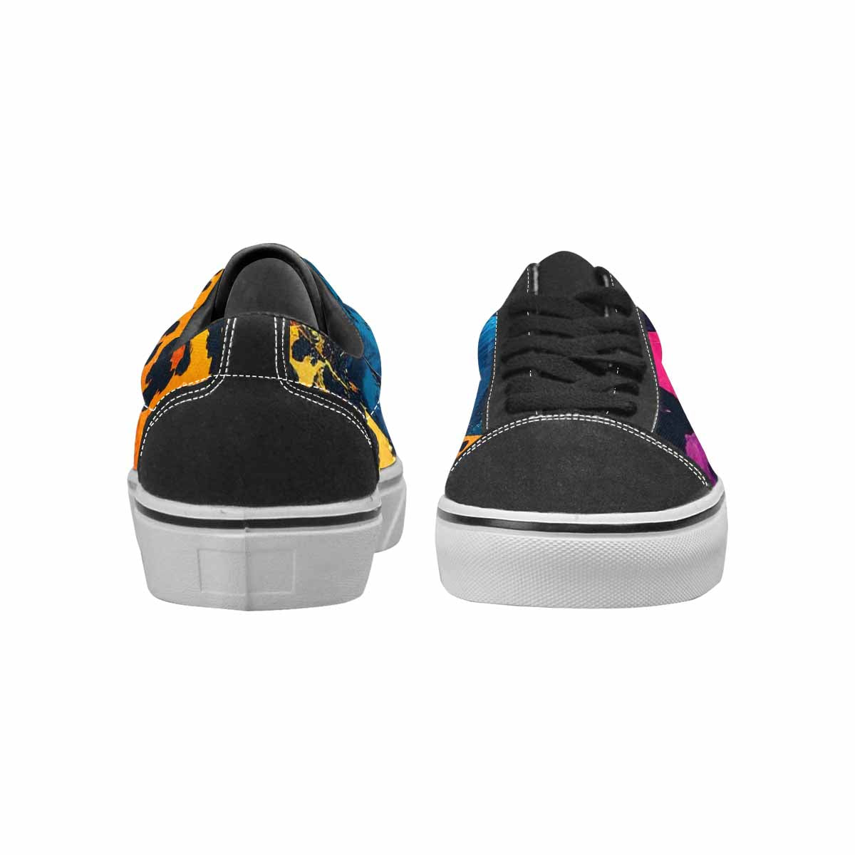 WOMEN'S Animal Print Lace-Up Canvas Vivid Custom Sneakers