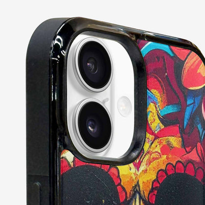 iPhone 16 Plus Case — Graffiti Skull Art Seamless Pattern Vibrant, Custom Made Phone Cover