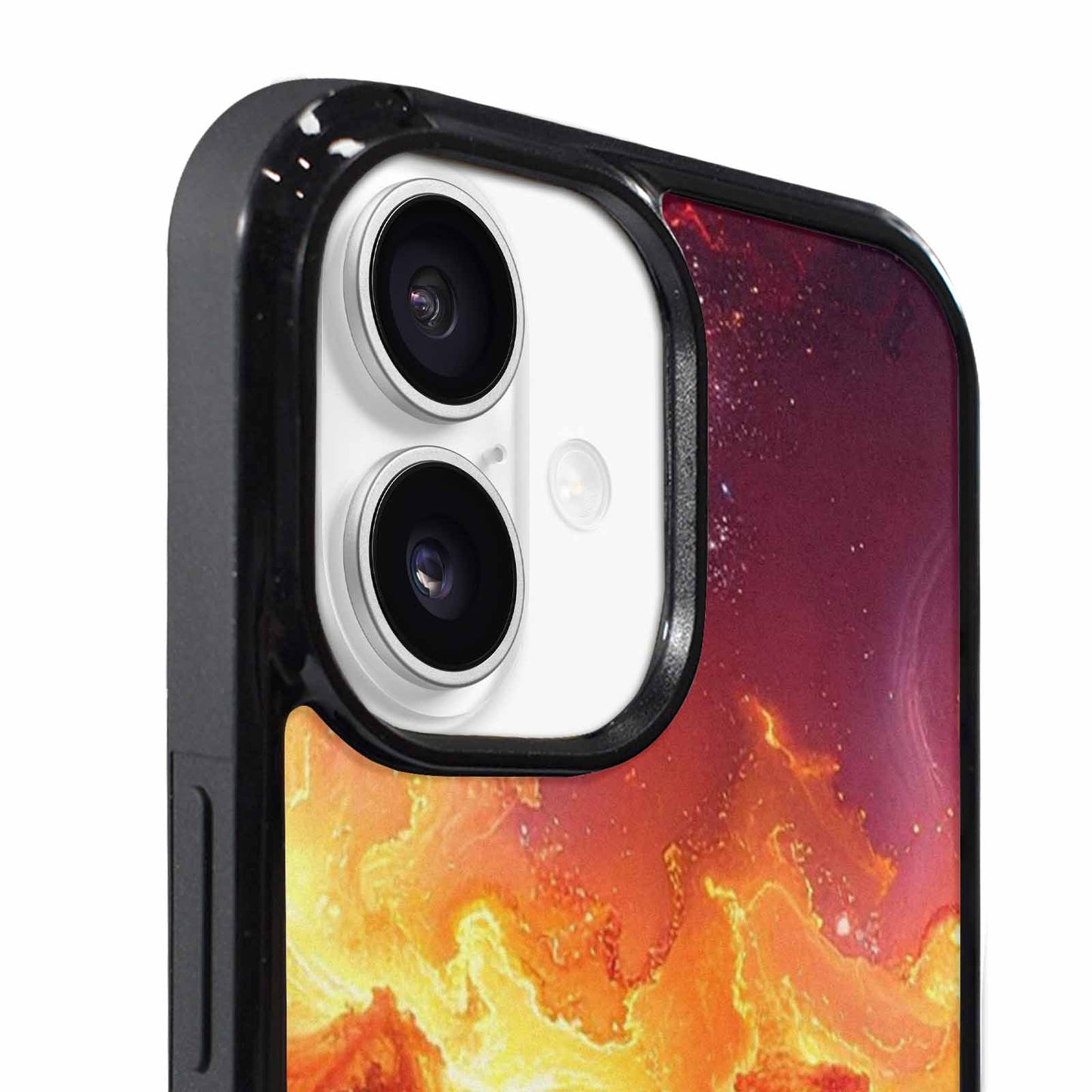 iPhone 17 Case — Galaxy Art Red Orange Galaxy Space, Unique Phone Case Design