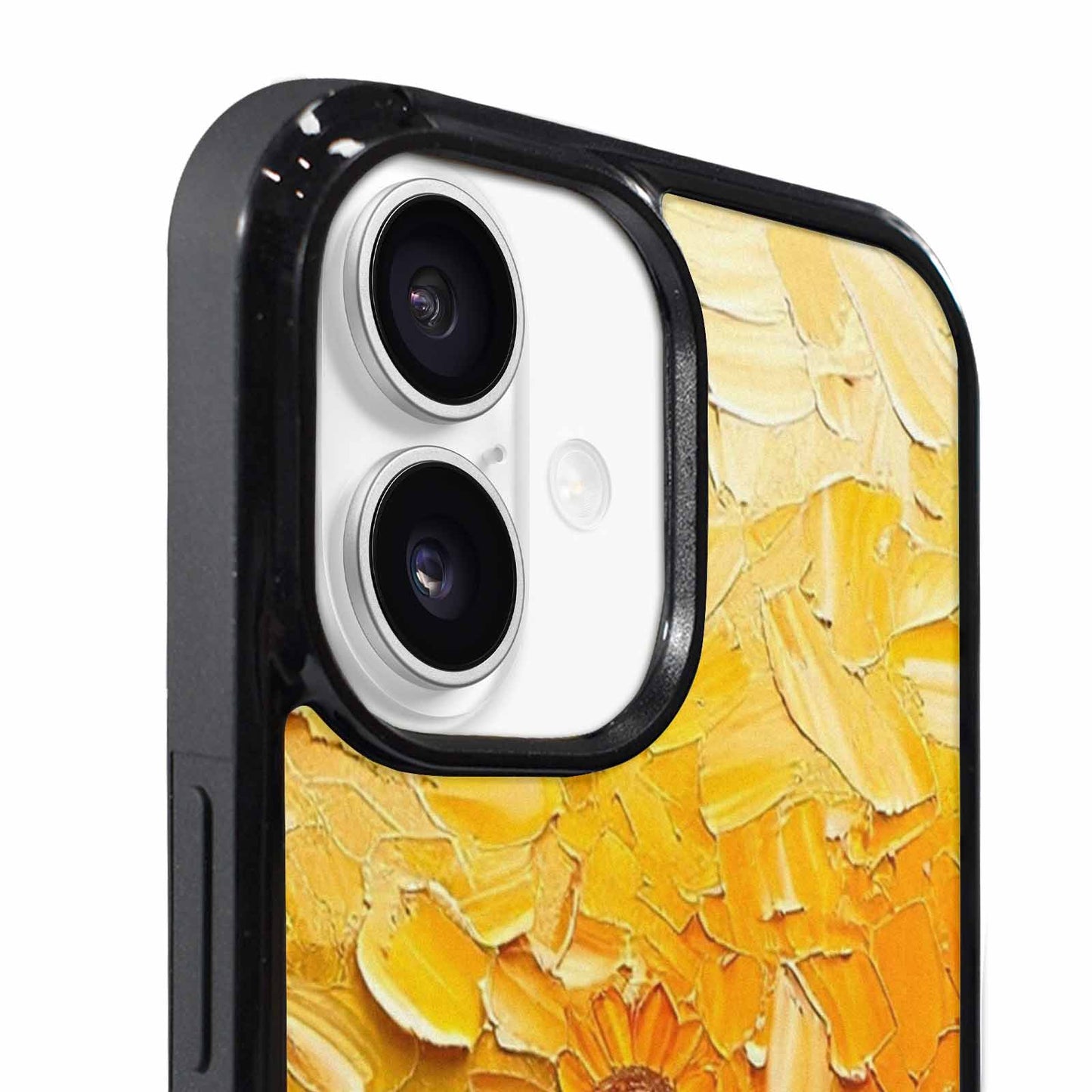 iPhone 17 Case — Impressionist Sunflower Brushstroke Pattern Floral, Custom Phone Case
