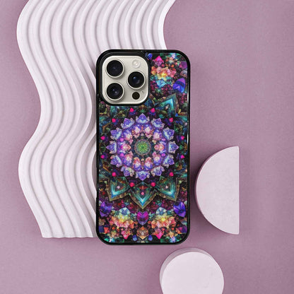 iPhone 16 Pro Max Case — Crystal Mandala Art Seamless Pattern Vibrant, Personalized Phone Case