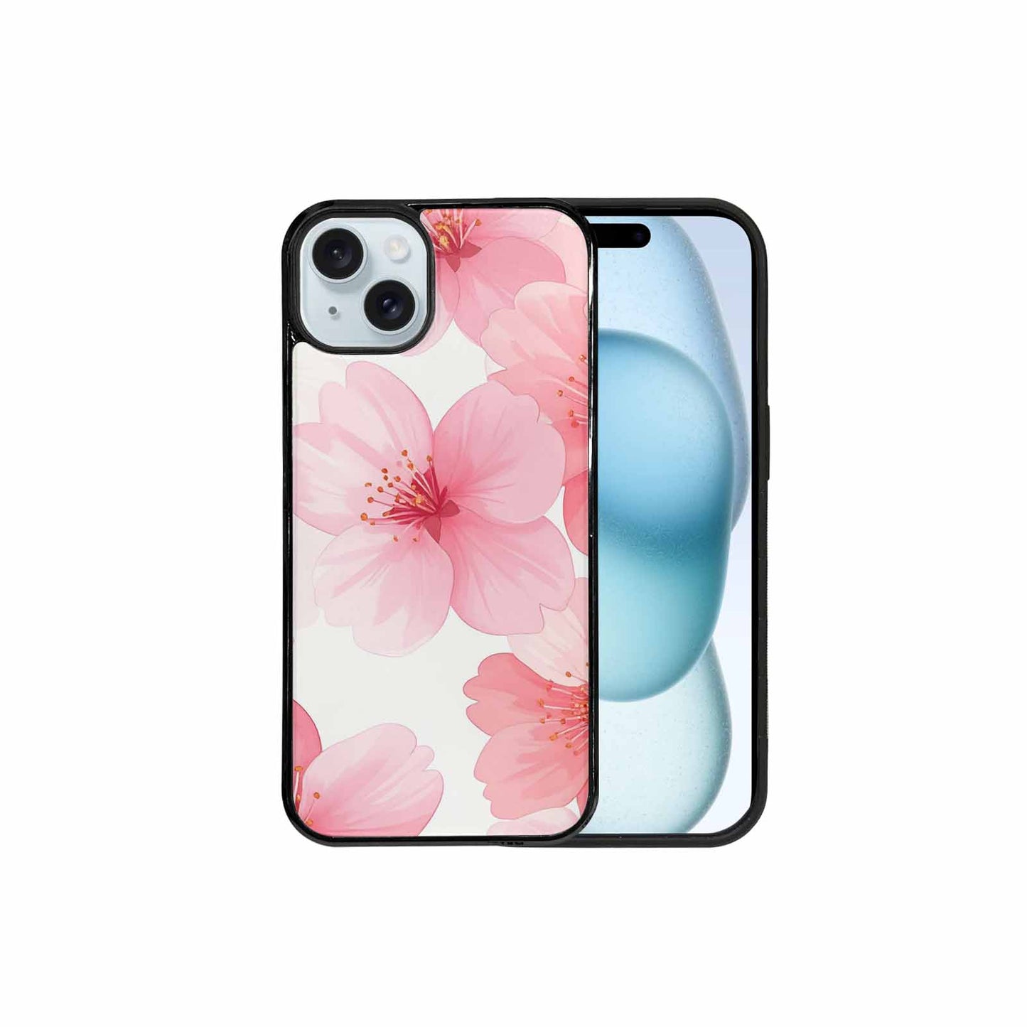iPhone 15 Plus Case — Japanese Cherry Blossom, Custom Designed Case Cover