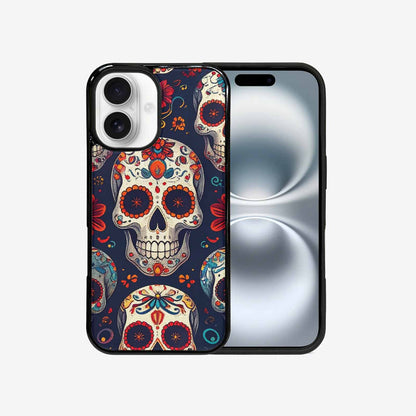 iPhone 16 Case — Day Dead Sugar Skull Art 100s, Customized Protective Case