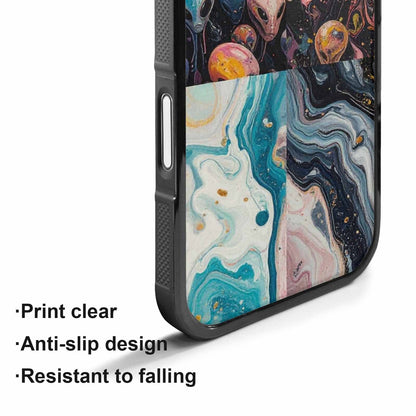 iPhone 17 Case — Aliens Marblealiens Pattern Alien Scifi, Custom Printed Phone Case