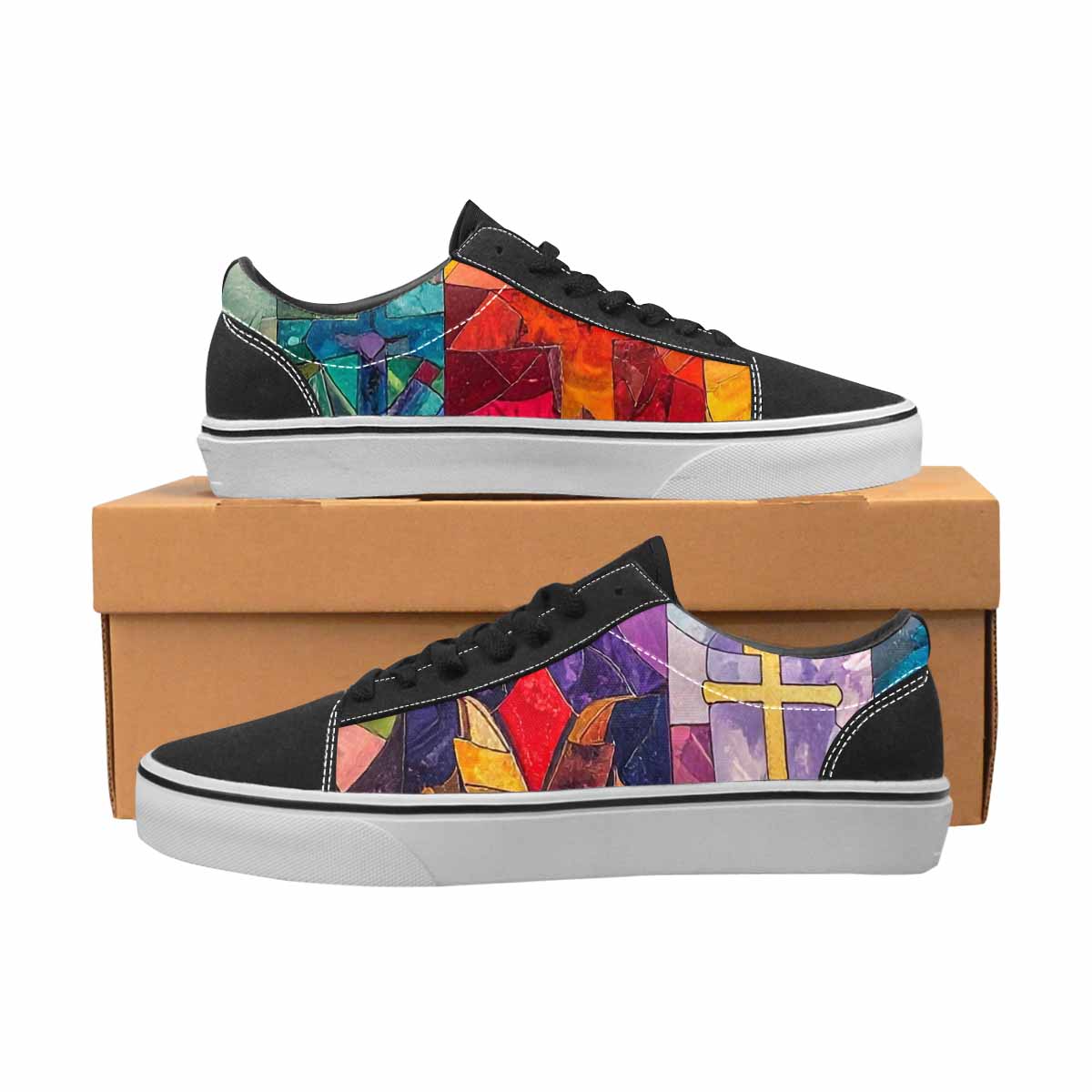 WOMEN'S Faith Cross Lace-Up Canvas Dreamlike Custom Shoes