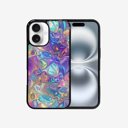 iPhone 16 Case — Holographic Iridescent Shimmer Pattern Hundreds Of, Custom Art Phone Cover