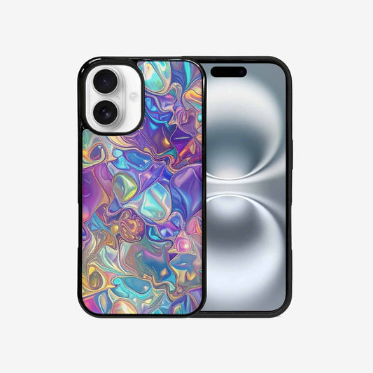 iPhone 16 Case — Holographic Iridescent Shimmer Pattern Hundreds Of, Custom Art Phone Cover