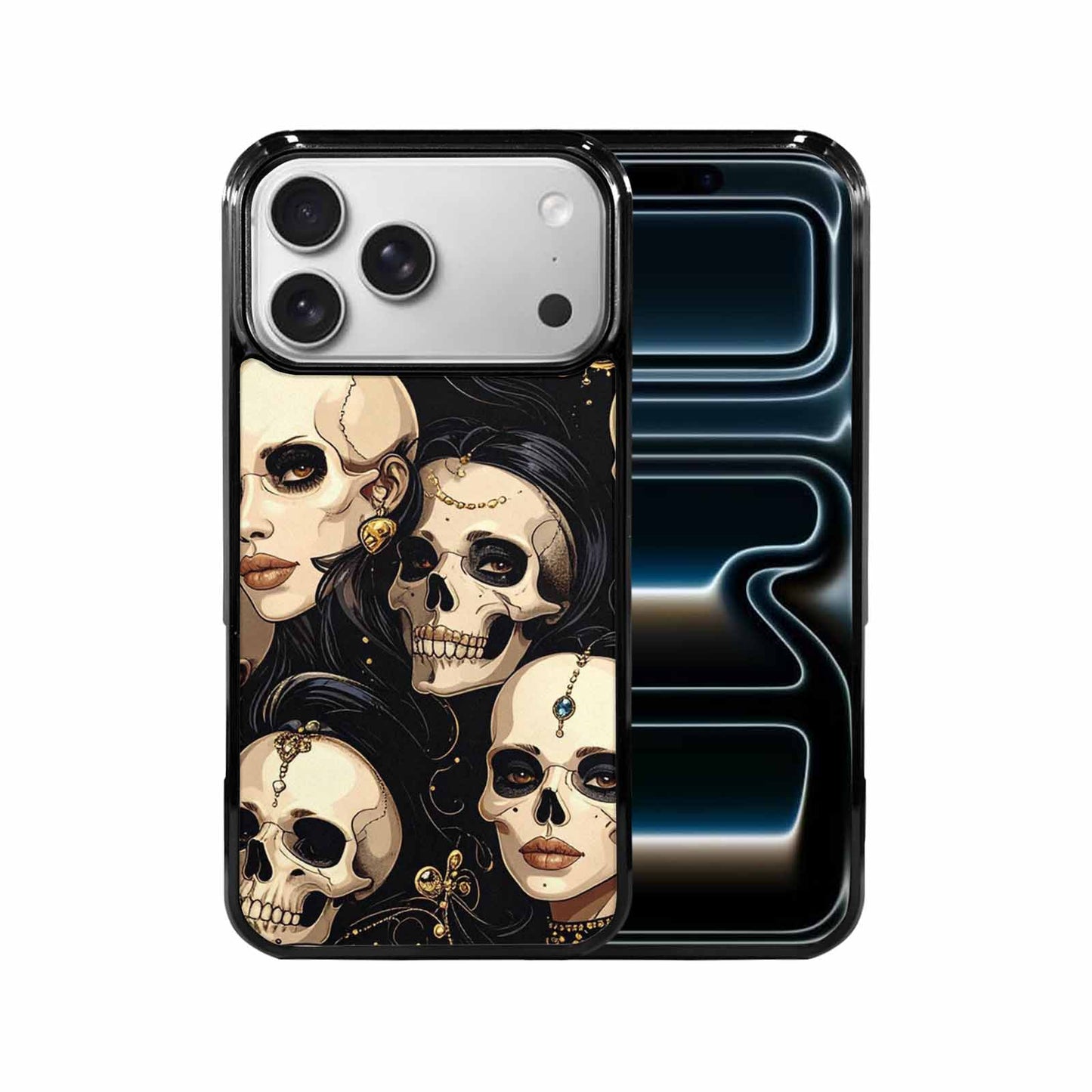 iPhone 17 Pro Max Case — Skull Dark Art Gothic Print Gothic, Unique Phone Case Design