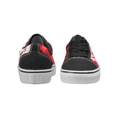 WOMEN'S Animal Print (black & Lace-Up Canvas Y2K Shoes