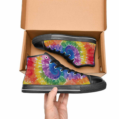 MEN'S Tie Dye - High Top Canvas Neon Fantasy Custom Sneakers