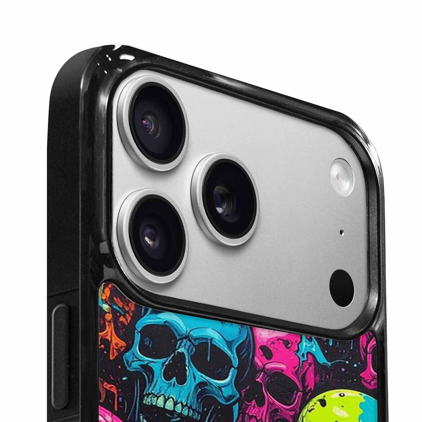 iPhone 17 Pro Case — Vibrant Camo Of Skeletons Neon Camo, Custom Art Phone Cover