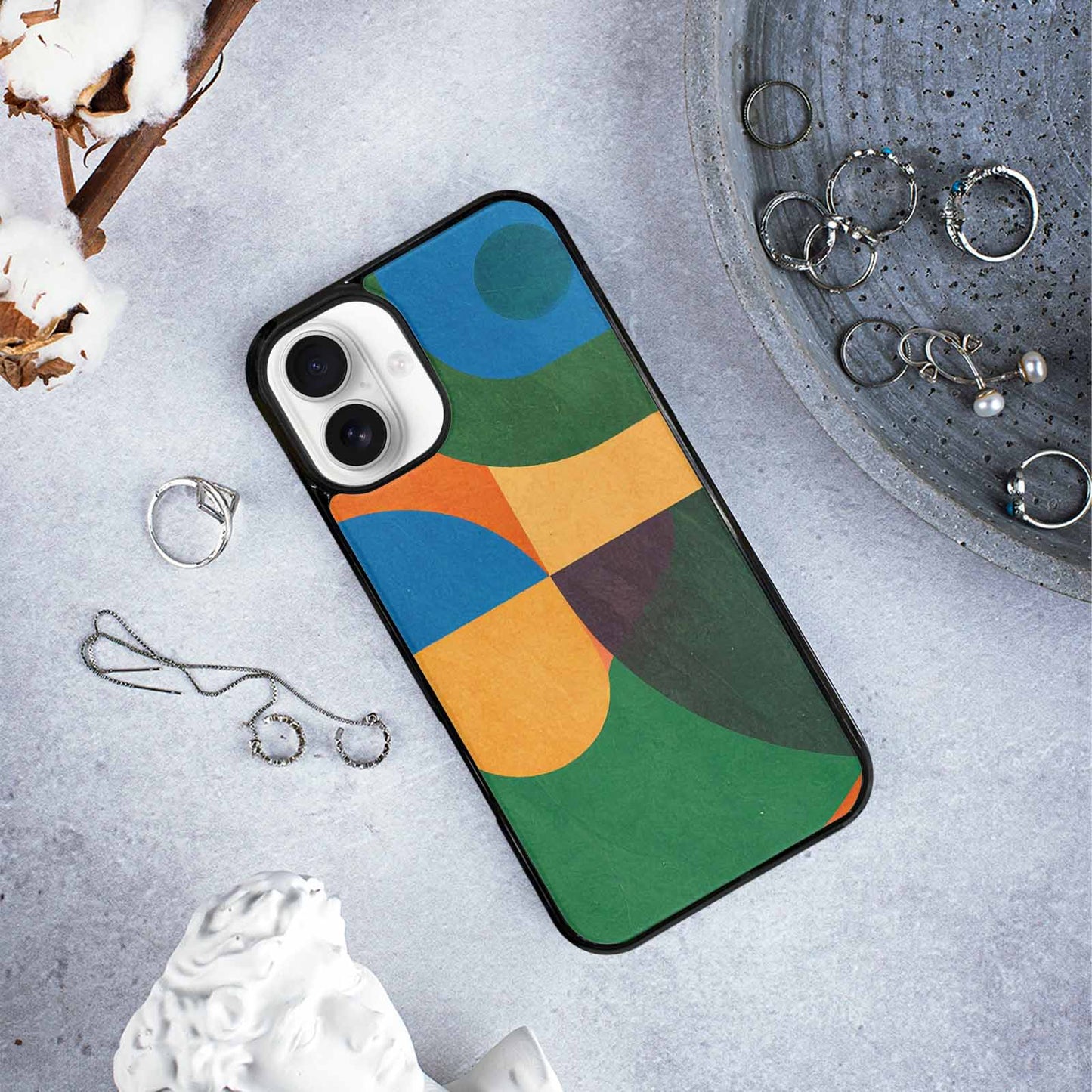iPhone 16 Plus Case — 1990s Memphis Art Pattern, Unique Phone Case Design