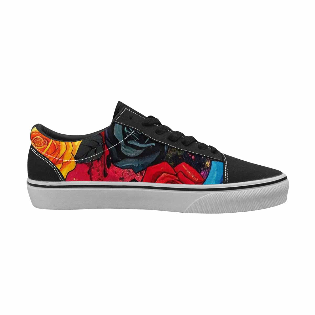 WOMEN'S Gothic Rose Lace-Up Canvas Aesthetic Custom Shoes