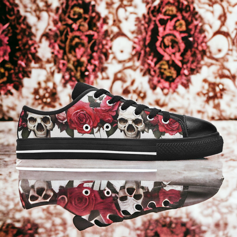 Monarch Crimson Black Vivid MEN Bold Art - Freaky Shoes | Custom Art Sneakers