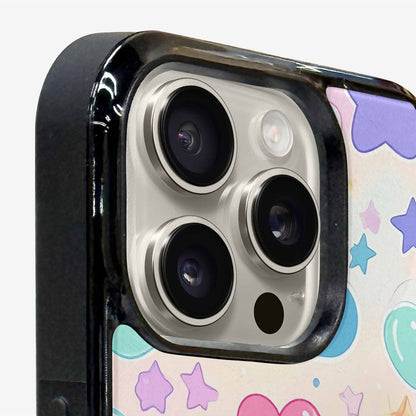 iPhone 15 Pro Max Case — Cute Kawaii Style Generic Icons Stars, Custom Printed Phone Case