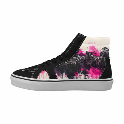 MEN'S Zebra Stripe Burst High Top Canvas Vivid Sneakers