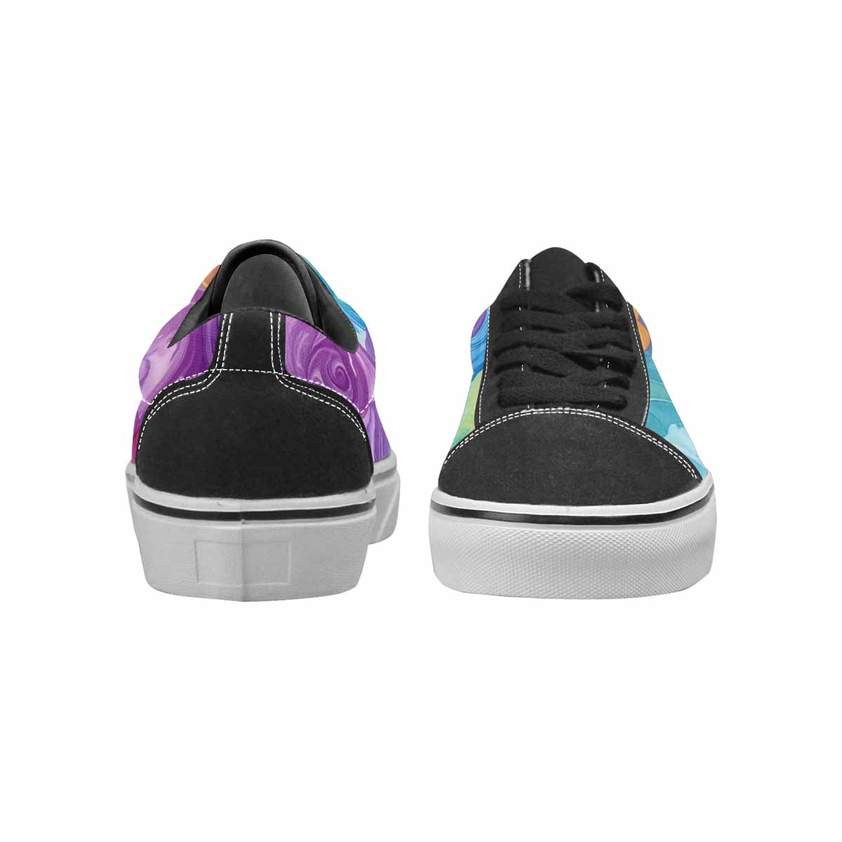 WOMEN'S Tie Dye Swirls Tie Lace-Up Canvas Kaleidoscope Sneakers