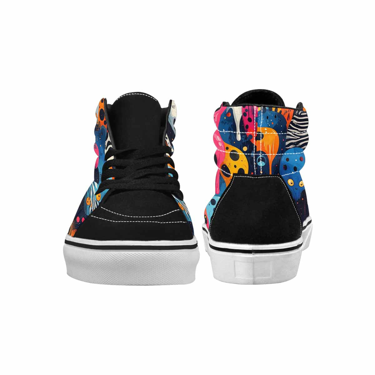 MEN'S Melting Aliens High Top Canvas Dark Academia Custom Sneakers