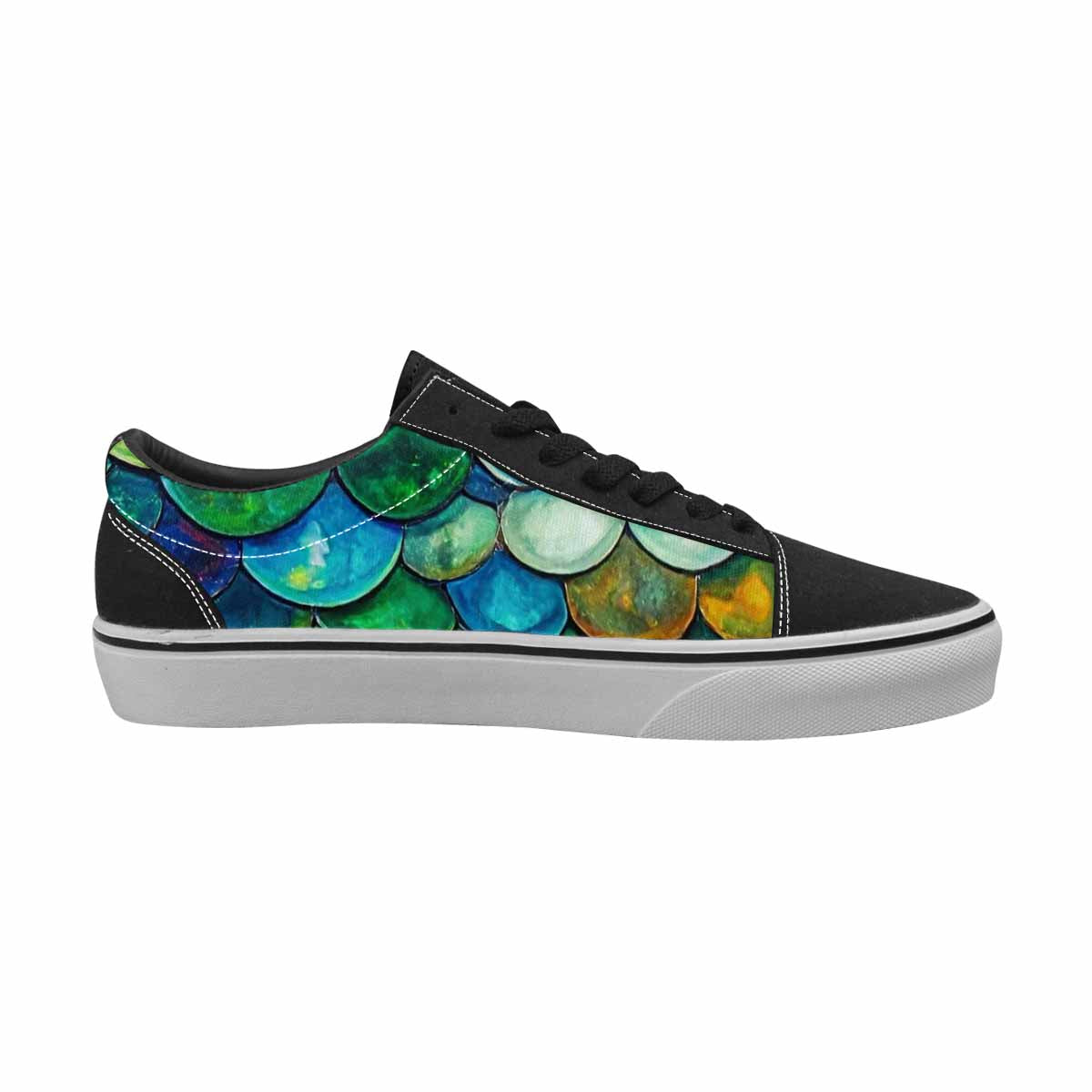 WOMEN'S Reptile Scale Lace-Up Canvas Vivid Sneakers