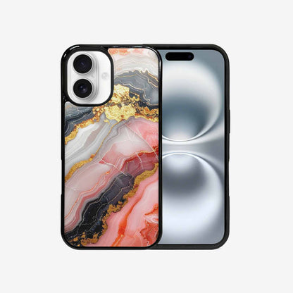 iPhone 16 Case — Marble Vein Marble Veins Pattern Hundreds, Custom Made Phone Cover