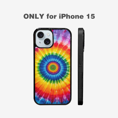 iPhone 15 Case — A1 Fly Rainbow Spiral Tie Dye, Custom Designed Case Cover