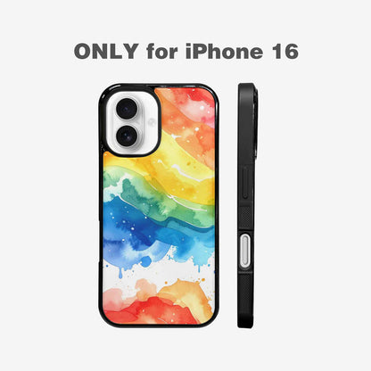 iPhone 16 Case — Watercolor Splash Abstract Pattern Seamless Repeat, Custom Phone Case