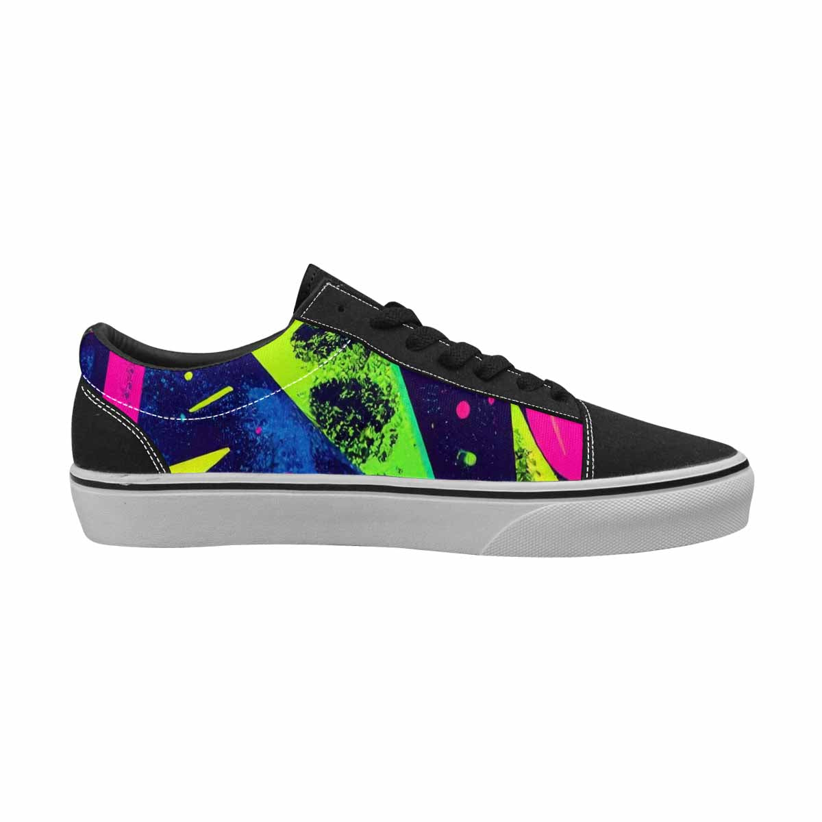 WOMEN'S Memphis Squiggles Triangles Dots Canvas Lace-Up Y2K Custom Sneakers