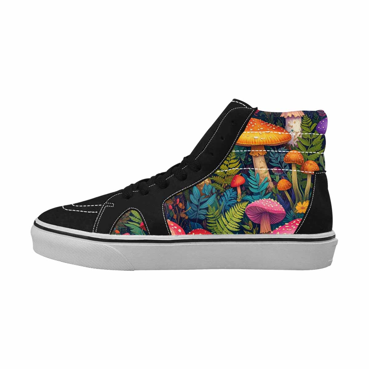 MEN'S Mushrooms  Botanical Mushrooms High Top Canvas Aesthetic Shoes