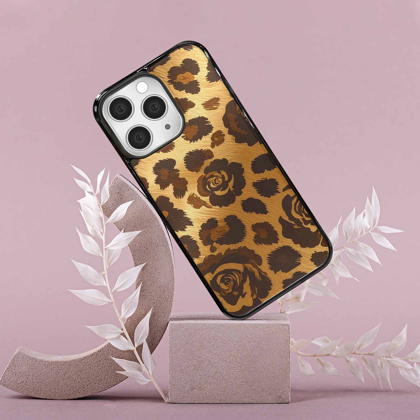 iPhone 15 Pro Max Case — Classic Leopard Print Warm Golden Tan, Unique Phone Case Design