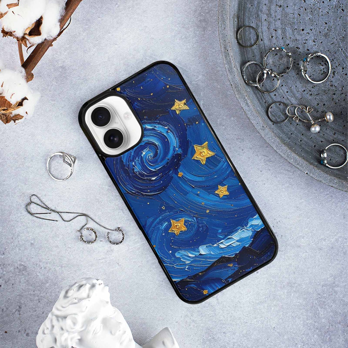 iPhone 16 Plus Case — Starry Night Galaxy Custom, Custom Printed Phone Case
