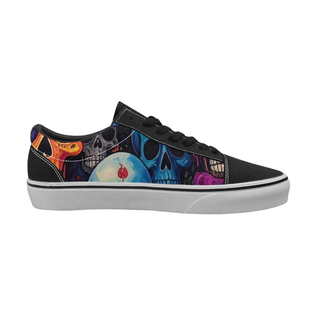 WOMEN'S Skulls (general) Skulls Lace-Up Canvas Y2K Custom Shoes