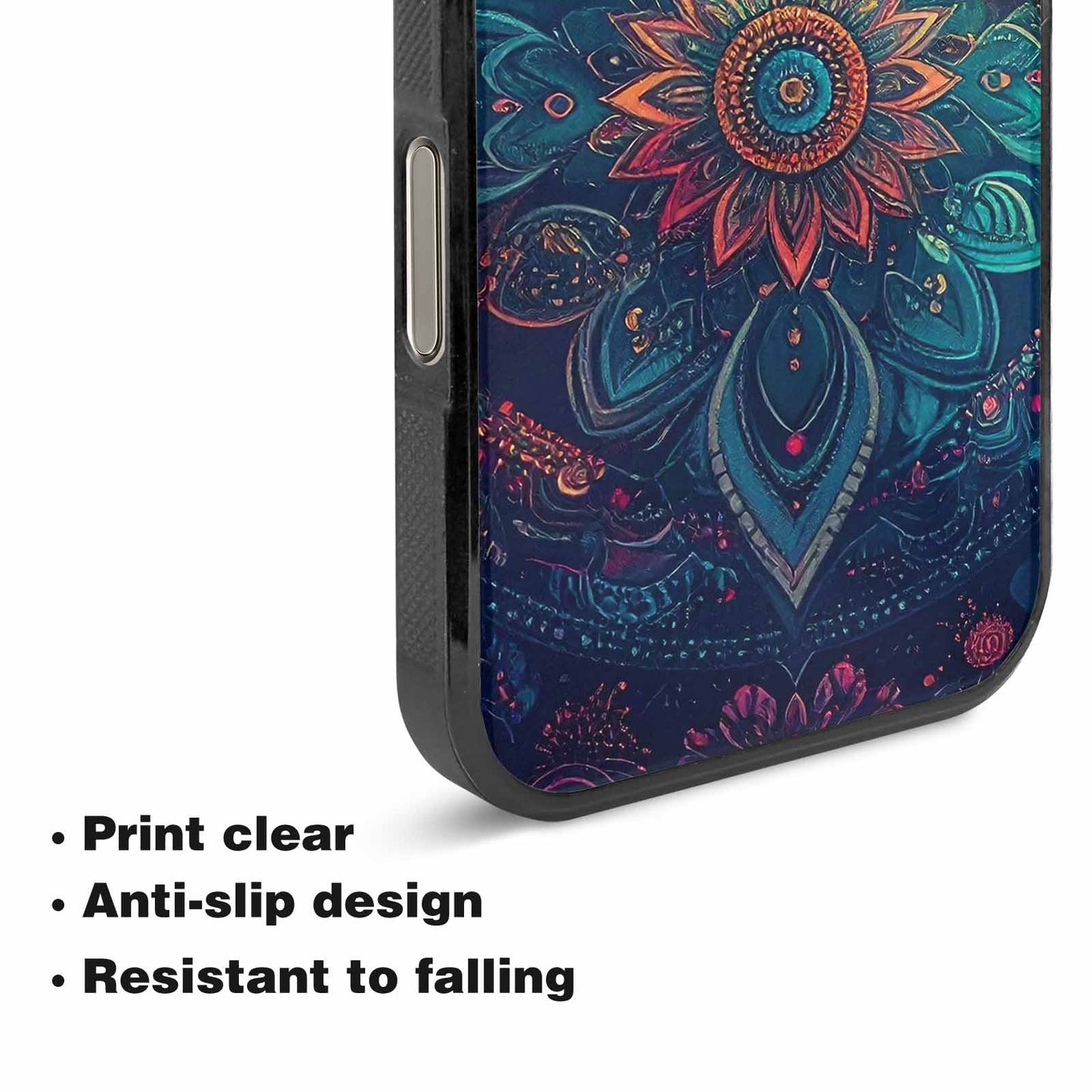 iPhone 16 Pro Case — Paisley Mandala, Custom Art Phone Cover