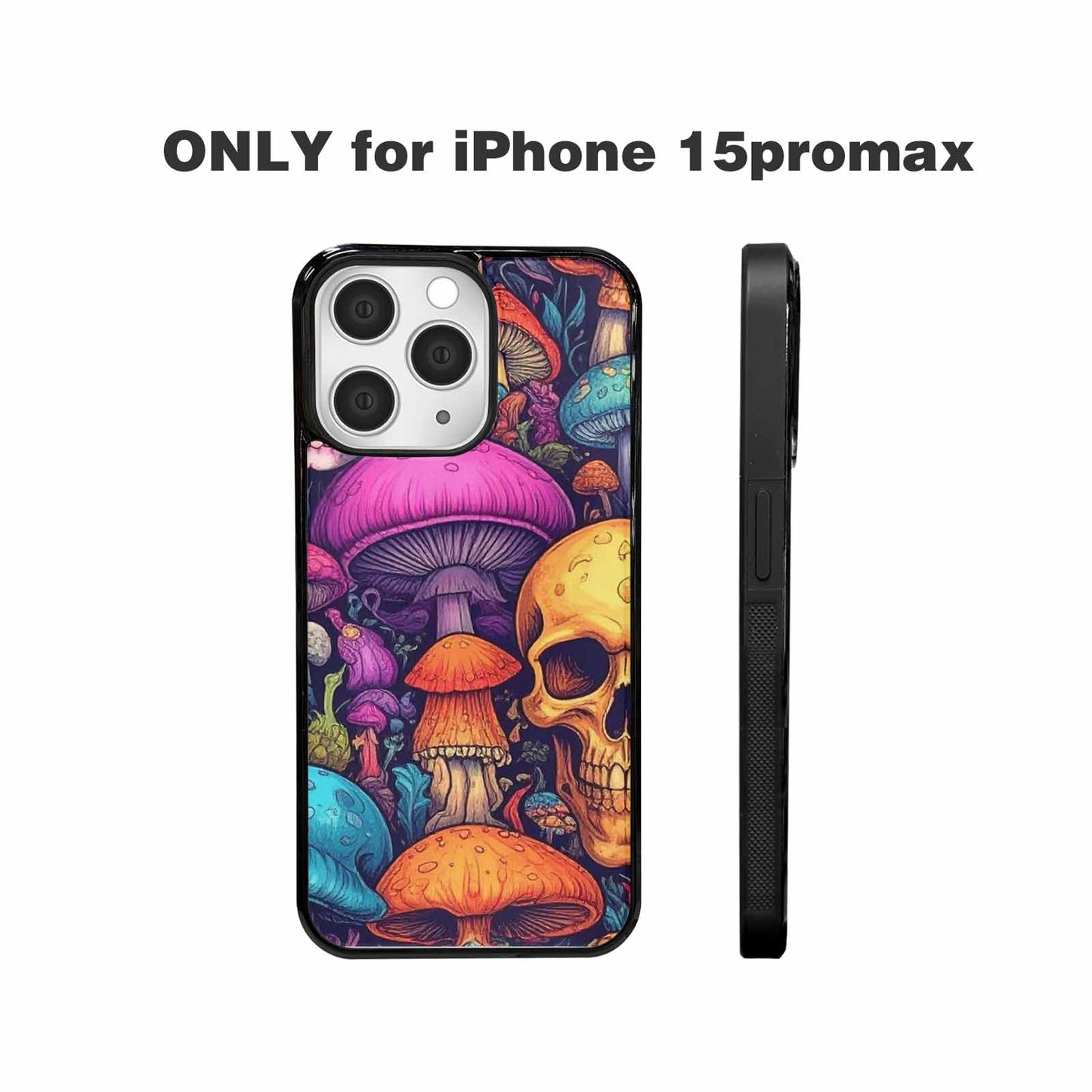 iPhone 15 Pro Max Case — Mushroom Skull, Customized Protective Case