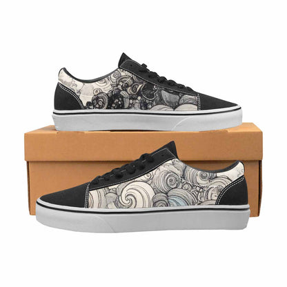 WOMEN'S Tie Lace-Up Canvas Dark Academia Sneakers