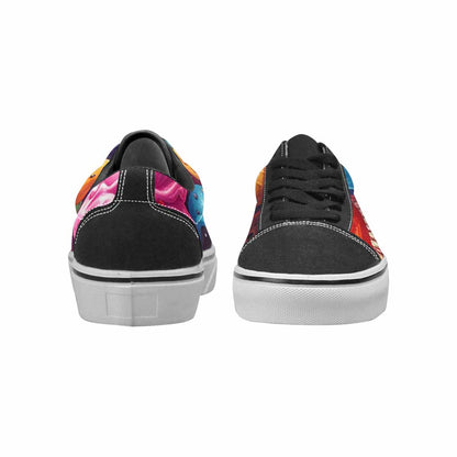 WOMEN'S Ice Cream Monsters  Lace-Up Canvas Wallpaper Art Custom Sneakers