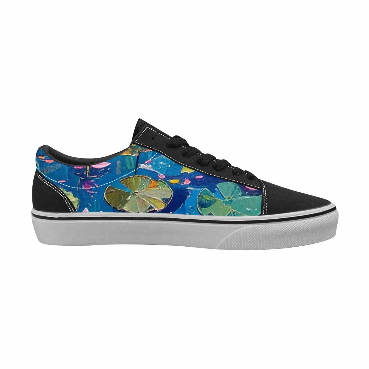 WOMEN'S Full Color Vibrant Monet Lace-Up Canvas Dark Academia Sneakers