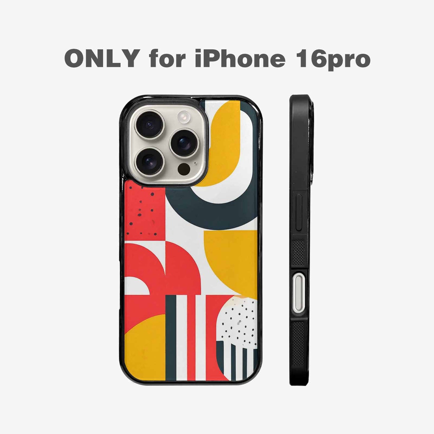 iPhone 16 Pro Case — 1990s Memphis Art Pattern, Customized Protective Case