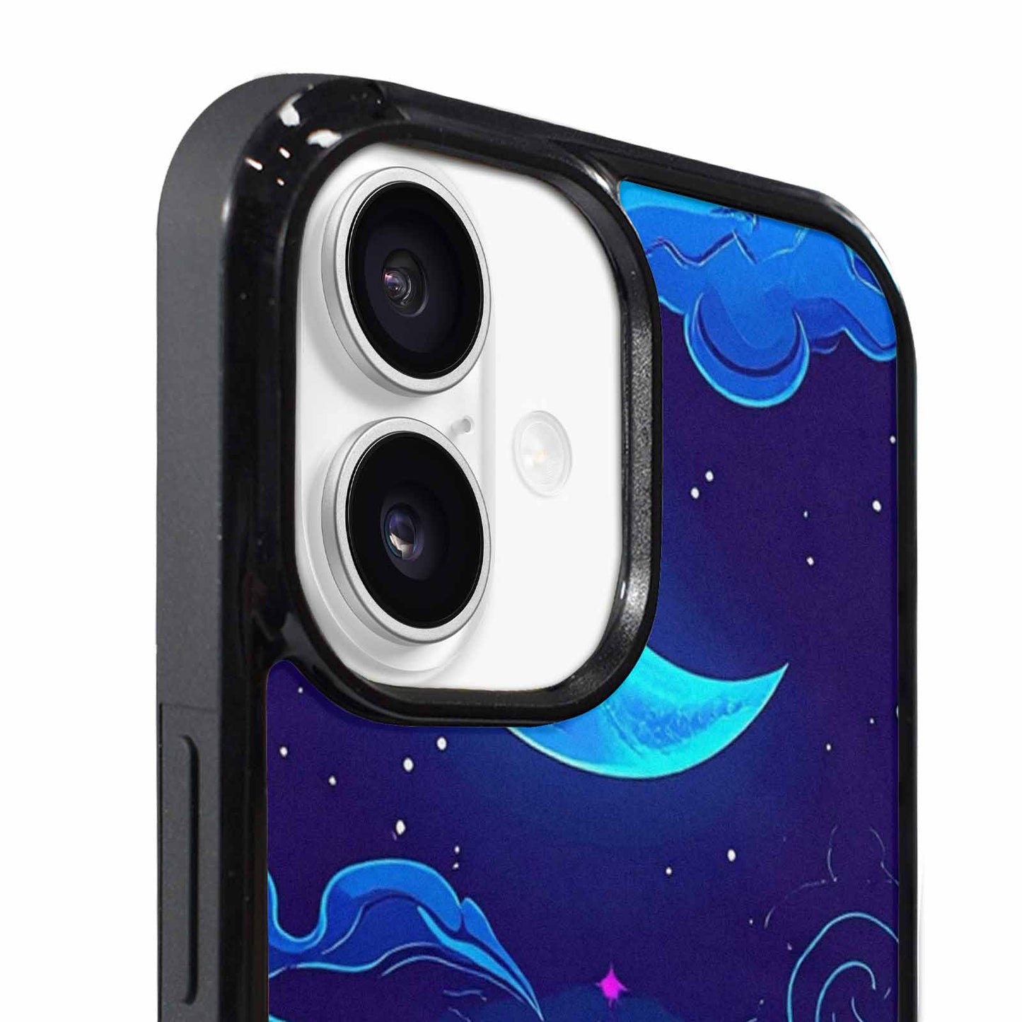 iPhone 17 Case — Neon Winter Moon Cartoon Cute, Unique Phone Case Design