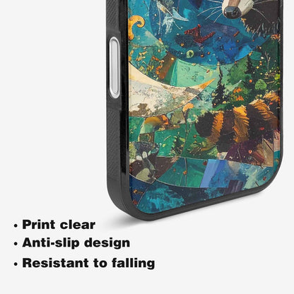 iPhone 16 Case — Raccoon Bandit Raccoon Bandit Pattern Hundreds, Custom Phone Case