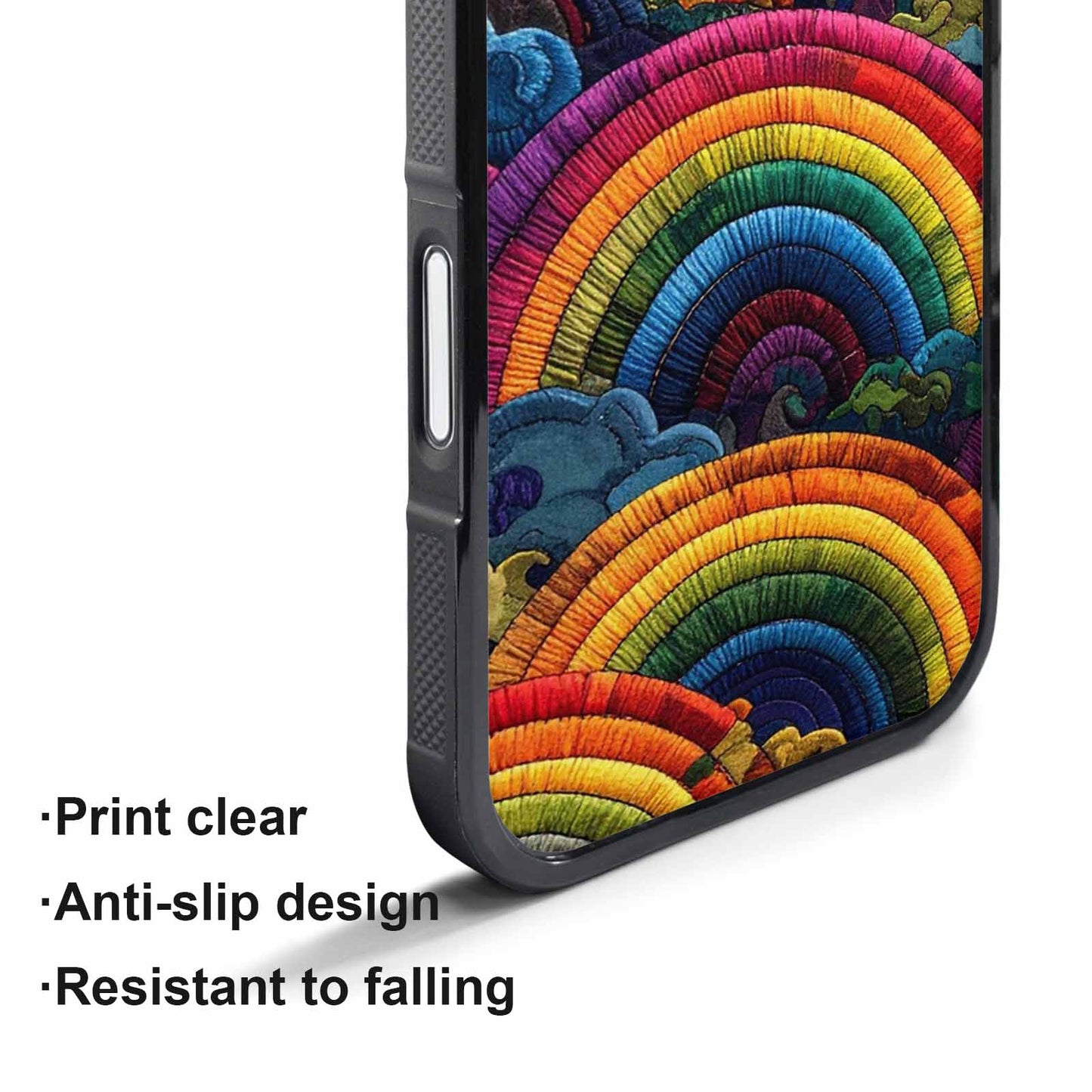 iPhone 17 Pro Case — Vivid Camo Rainbow Arc Camo, Custom Printed Phone Case