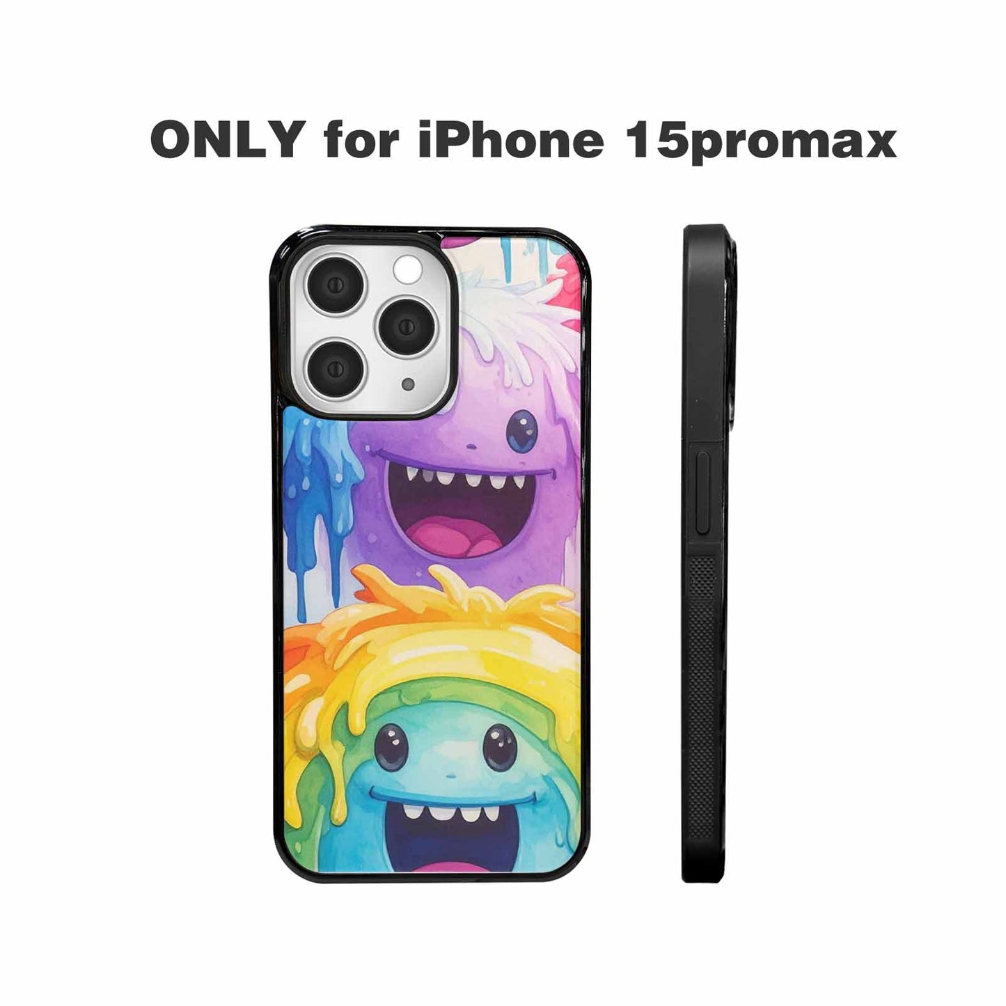 iPhone 15 Pro Max Case — Rainbow Sherbet Monster, Custom Phone Case