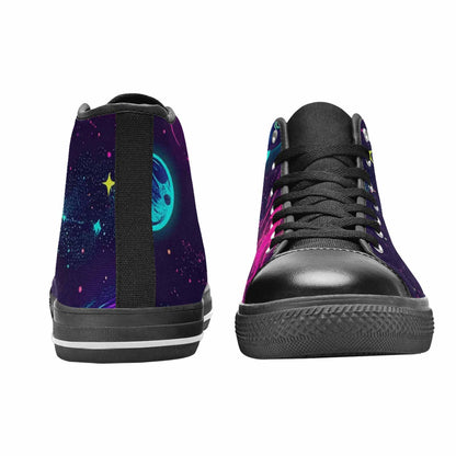 WOMEN'S Space Galaxy Astronaut High Top Canvas Aesthetic Custom Sneakers