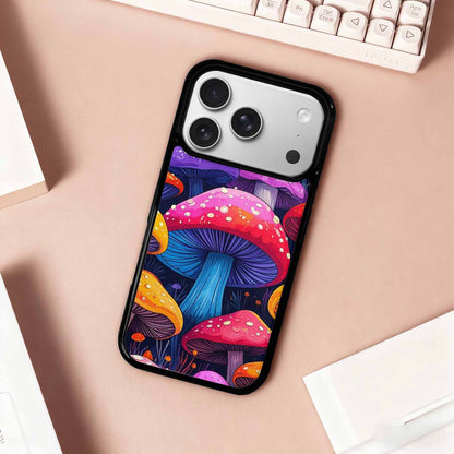 iPhone 17 Pro Case — Vivid Winter Mushroom Seamless Cartoon Cute, Custom Art Phone Cover